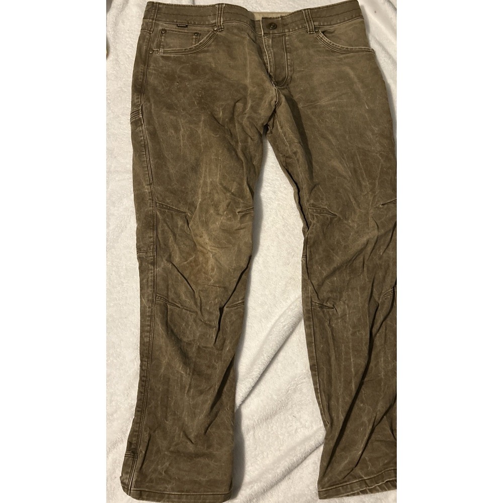 Kuhl‎ Pants Men's 38x32 Brown Free Ryder Rugged Vintage Patina Dye Canvas